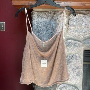 Free People Mauve Metallic Top